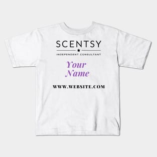 scentsy independent consultant gift ideas with custom name and website Kids T-Shirt